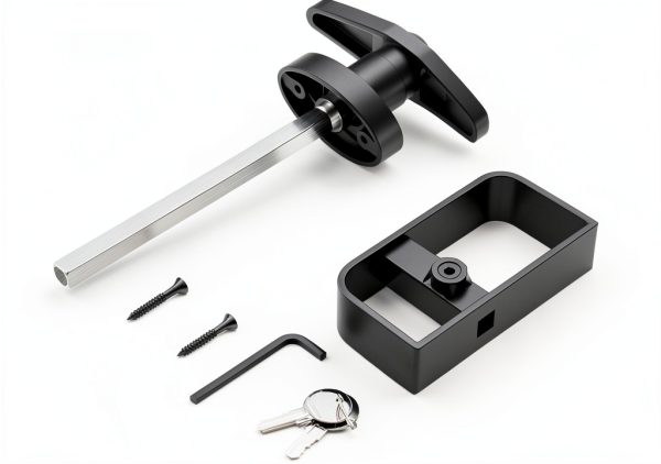 KABMOZ Shed Door Lock Metal Pin Tumbler Black JL2237-3