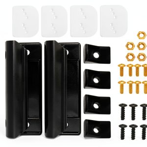 Stufool DK100-A Shed Door Full Kit Plastic Black Hardware-0