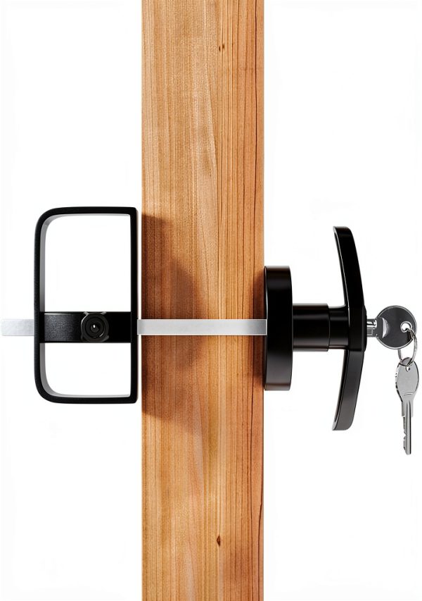 KABMOZ Shed Door Lock Metal Pin Tumbler Black JL2237-2
