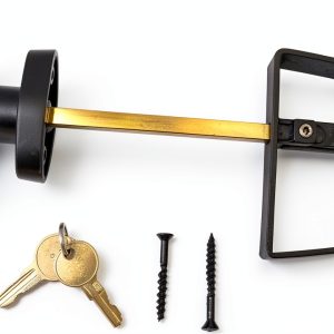 Shed Windows and More Black PVC Key Lock Outdoor Security-0