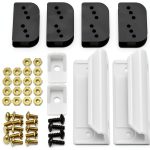 Xinafan Shed Door Hardware Kit Metal White-Black DK100-A-0