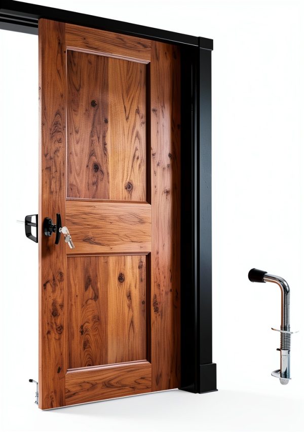 WRINGKIT Shed Door Latch Kit Black Powder Coated Security-6
