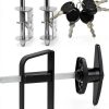 Hurrikom Shed Door Latch Kit Steel T Handle Lock Hardware-0