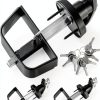 Yaocom T-Handle Shed Door Lock Black Carbon Steel Adjustable-0