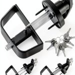 Yaocom T-Handle Shed Door Lock Black Carbon Steel Adjustable-0