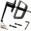 EWONICE Shed Door Hardware Black Powder Coated Stainless-3