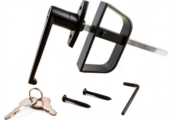 EWONICE Shed Door Hardware Black Powder Coated Stainless-3