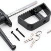 Yaegoo Shed Door Lock Black Zinc Alloy Easy Install Kit-1