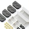 Xinafan Shed Door Hardware Kit Metal White-Black DK100-A-6