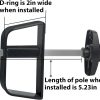 BTEOBFY Shed Door Lock Adjustable Steel T Handle 5 Keys-2