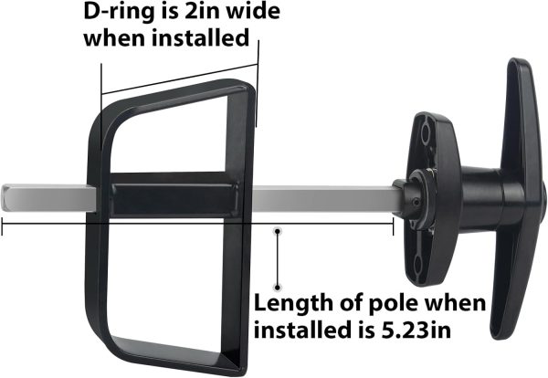 BTEOBFY Shed Door Lock Adjustable Steel T Handle 5 Keys-2