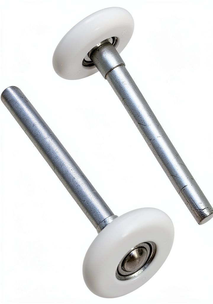 KWIK9 garage door roller installed on sectional door track