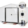 EAORBD Shed Door Hardware Kit Metal Plastic Black White-3