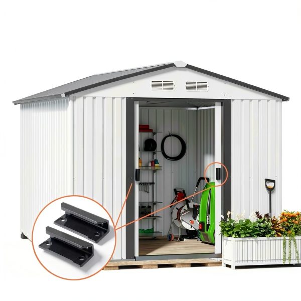 Stufool DK100-A Shed Door Full Kit Plastic Black Hardware-5