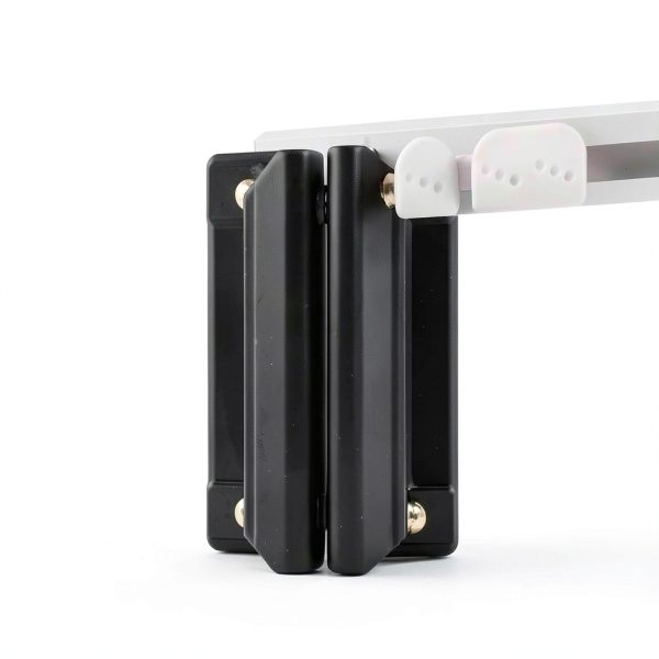 EAORBD Shed Door Hardware Kit Metal Plastic Black White-2