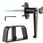 Yaegoo Shed Door Lock Black Zinc Alloy Easy Install Kit-0