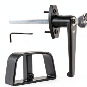 Yaegoo Shed Door Lock Black Zinc Alloy Easy Install Kit-0