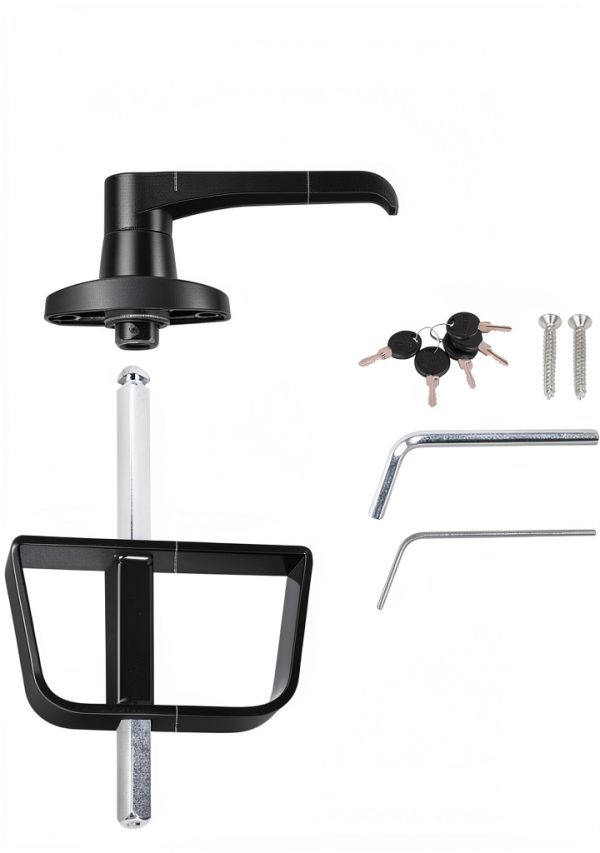 BTEOBFY Shed Door Lock Key Lock Alloy Steel Black-1