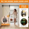 Lipshome Barn Door Lock Zinc Anti-Bump Modern Home Security-2