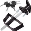 BTEOBFY Shed Door Lock Adjustable Steel T Handle 5 Keys-0