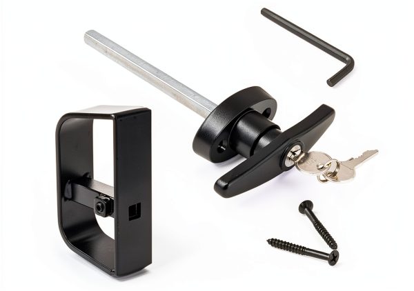 Bueyfolt T Handle Lock Key Lock Metal Shed Door Hardware-0