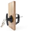 WRINGKIT Shed Door Latch Kit Black Powder Coated Security-5