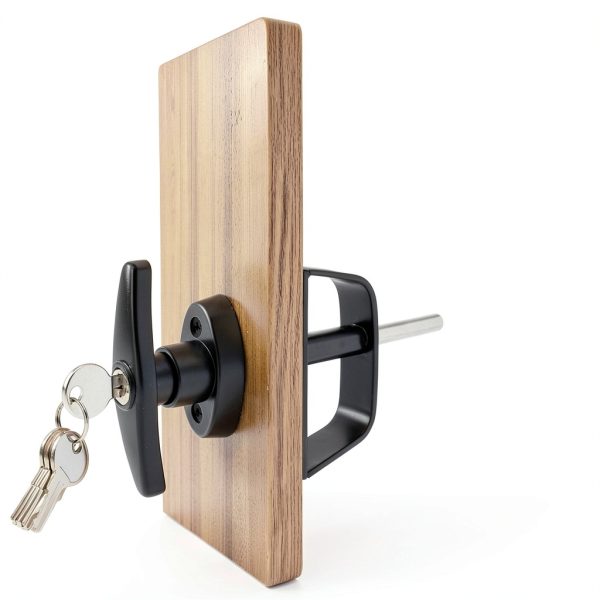 WRINGKIT Shed Door Latch Kit Black Powder Coated Security-5