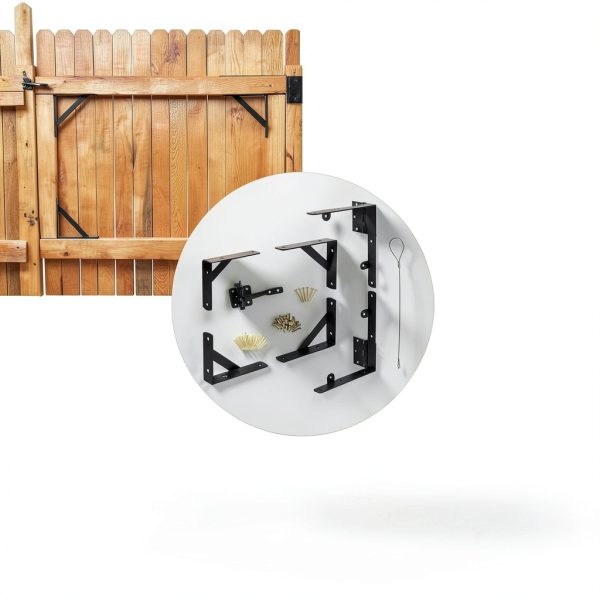 Quvapsiy Anti Sag Gate Kit Heavy Duty Steel Corner Mount-7