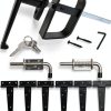 EWONICE Shed Door Hardware Black Powder Coated Stainless-0