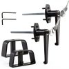 Yaegoo Shed Door L-Handle Lock Black Powder Coated Zinc-0