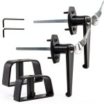 Yaegoo Shed Door L-Handle Lock Black Powder Coated Zinc-0