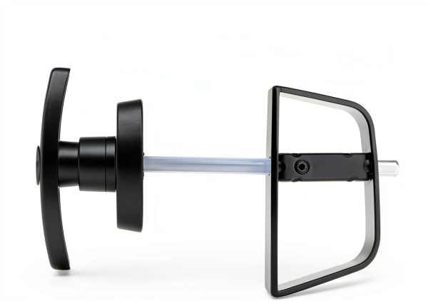 Yaocom T-Handle Shed Door Lock Black Carbon Steel Adjustable-1