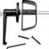 EWONICE Shed Door L Handle Zinc Black Powder Coated Lock-2