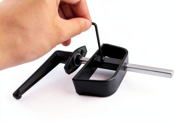 EWONICE Shed Door L Handle Zinc Black Powder Coated Lock-5