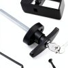 Bueyfolt Key Lock Shed Door Hardware Modern Black T Shape-0