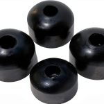 JQuad Door Bumpers Black Rubber Metal Modern Shed Hardware-0