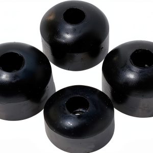 JQuad Door Bumpers Black Rubber Metal Modern Shed Hardware-0