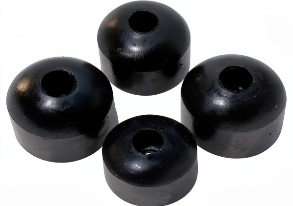 JQuad Door Bumpers Black Rubber Metal Modern Shed Hardware-0