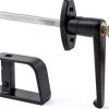 LEPOINT Shed Door Lock Kit Heavy Duty L Handle Zinc Plated-2