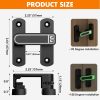 Lipshome Barn Door Lock Zinc Anti-Bump Modern Home Security-3
