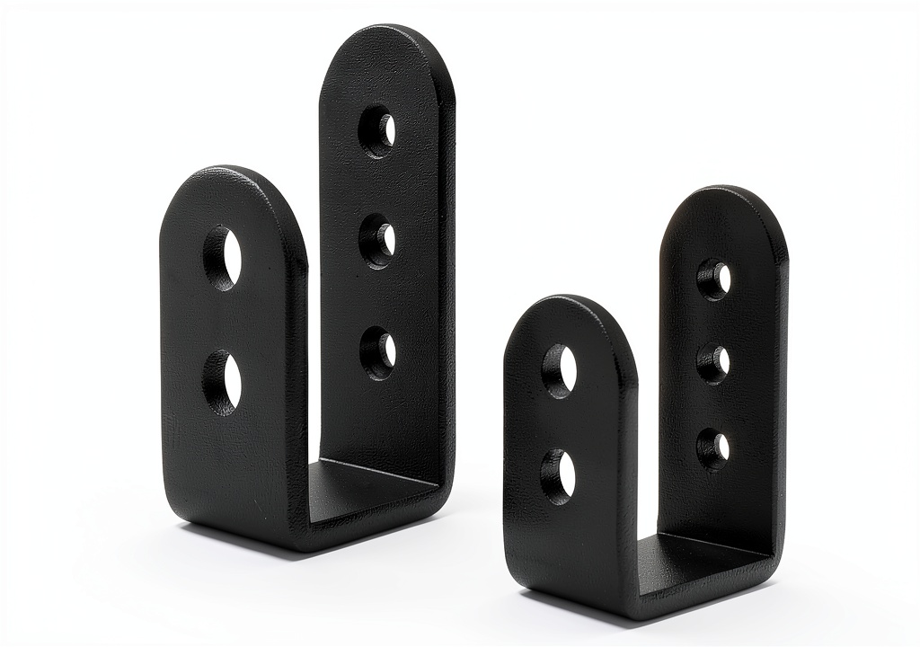 DOMUEN door barricade brackets installed on a wooden shed door