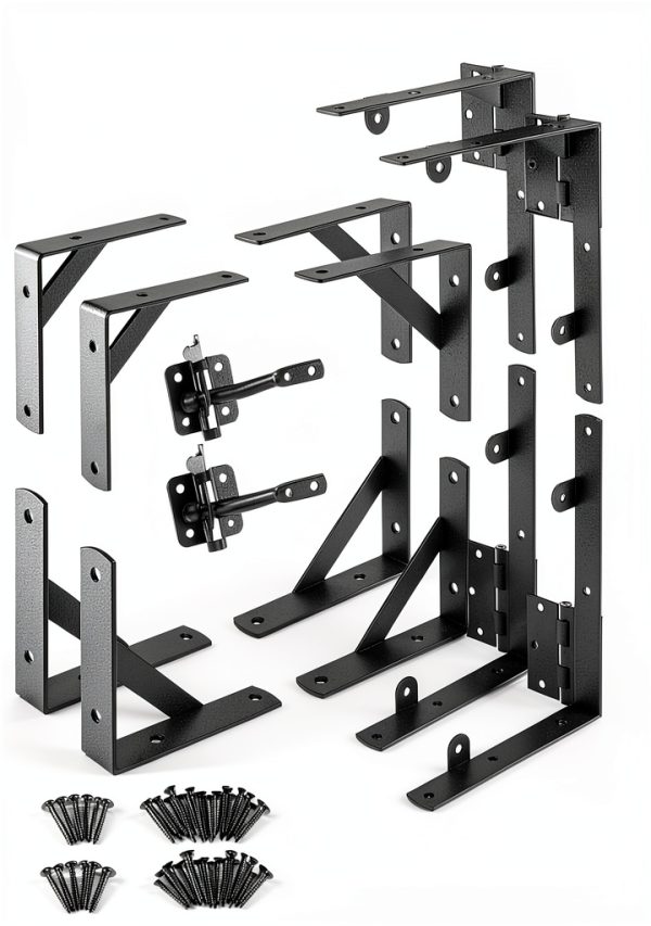 Quvapsiy Anti Sag Gate Kit Heavy Duty Steel Corner Mount-0