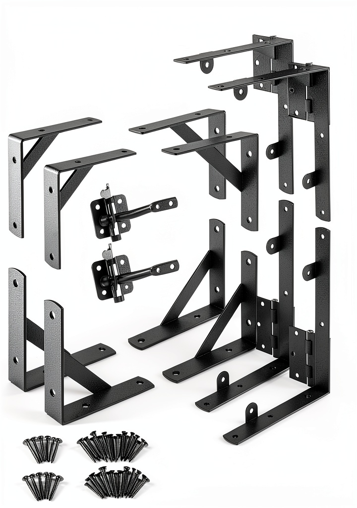 Quvapsiy Anti Sag Gate Kit installed on a wooden gate