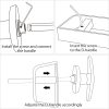 BTEOBFY Shed Door Lock Adjustable Steel T Handle 5 Keys-5