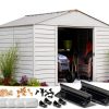 EAORBD Shed Door Hardware Kit Metal Plastic Black White-6