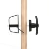 Yaocom T-Handle Shed Door Lock Black Carbon Steel Adjustable-2
