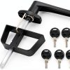 BTEOBFY Shed Door Lock Key Lock Alloy Steel Black-0