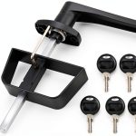 BTEOBFY Shed Door Lock Key Lock Alloy Steel Black-0