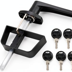 BTEOBFY Shed Door Lock Key Lock Alloy Steel Black-0