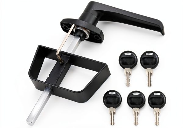BTEOBFY Shed Door Lock Key Lock Alloy Steel Black-0
